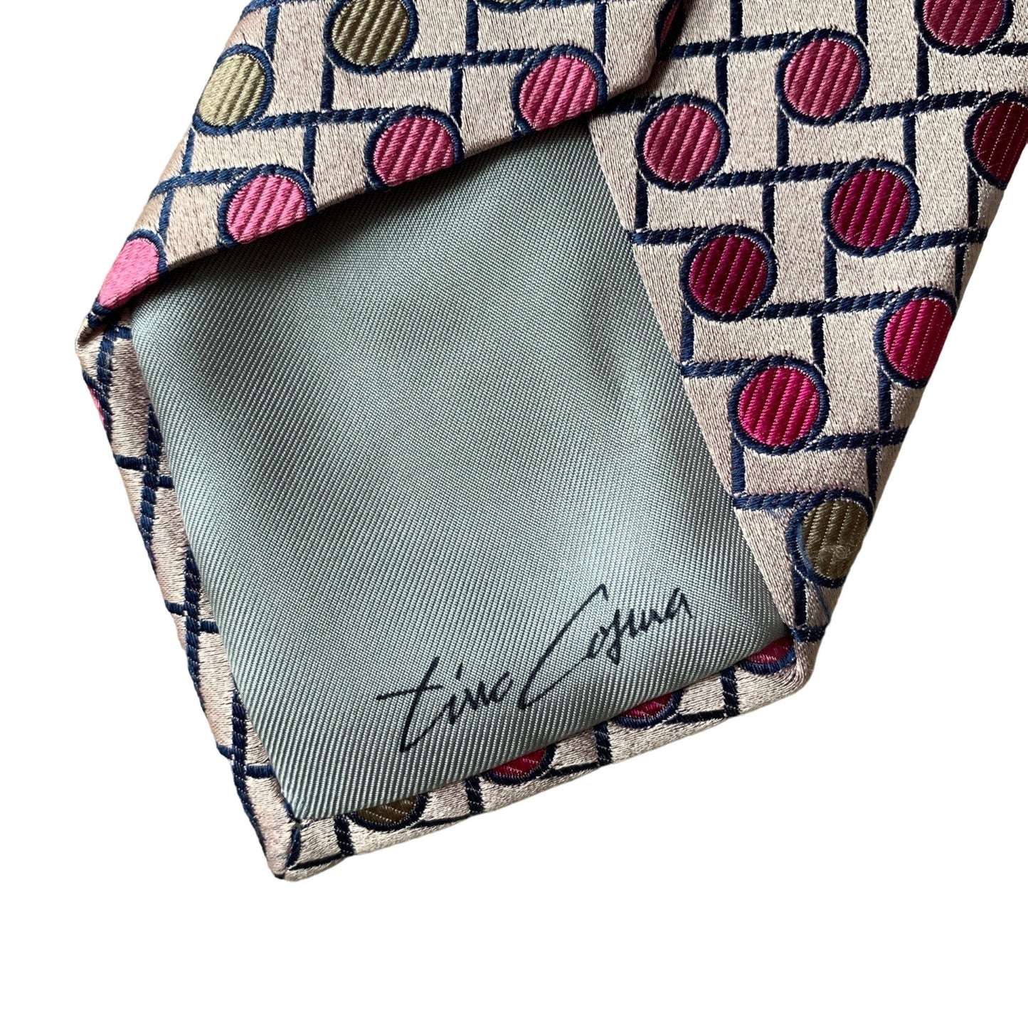 Tina Cosina Pink Geometric Tie Made in Italy