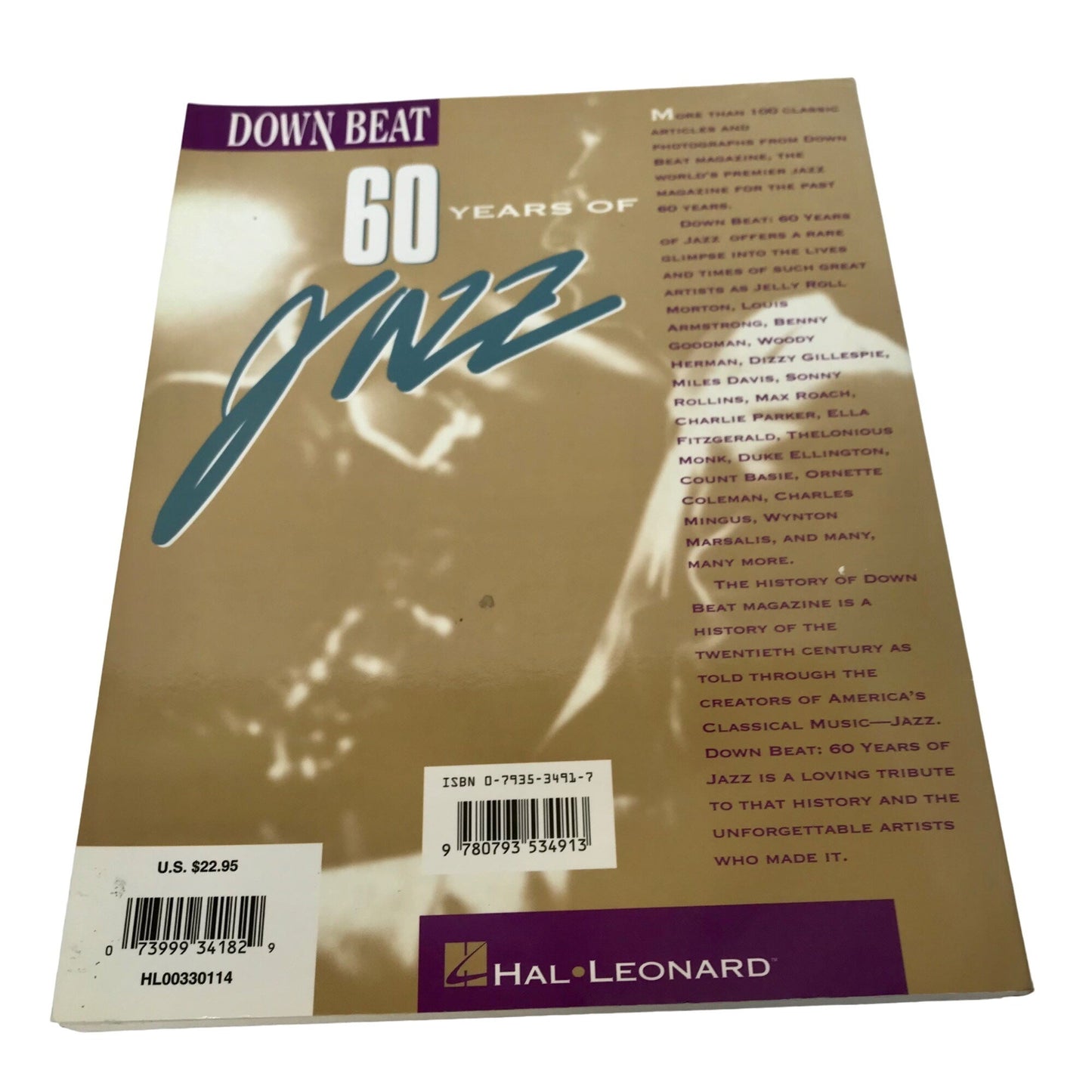 Down Beat 60 Years of Jazz Book by Hal Leonard