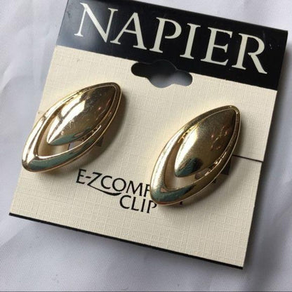 NEW Napier Gold Clip-On Earrings