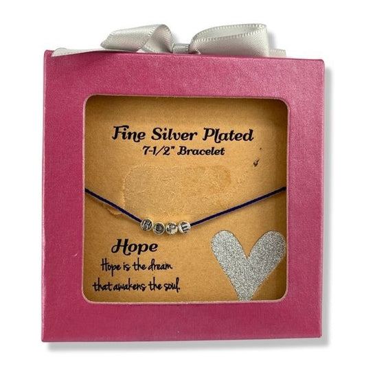 New Hope Blue String Beaded Bracelet In Box