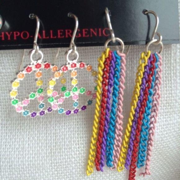 Urbanology NEW Peace Multi-Colored Earring…
