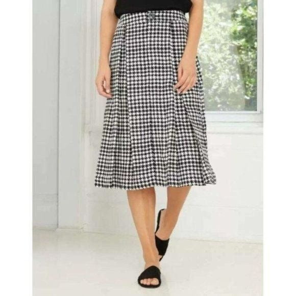 NEW Who What Wear Birdcage Houndstooth Skirt