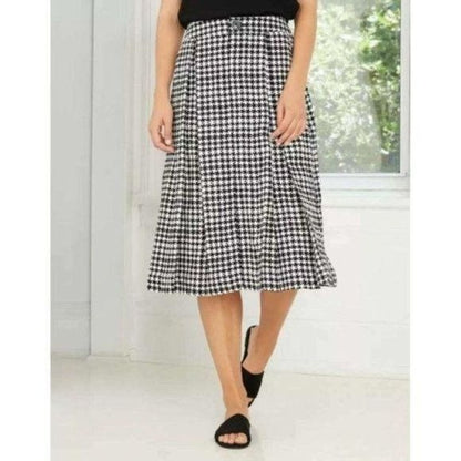 NEW Who What Wear Birdcage Houndstooth Skirt