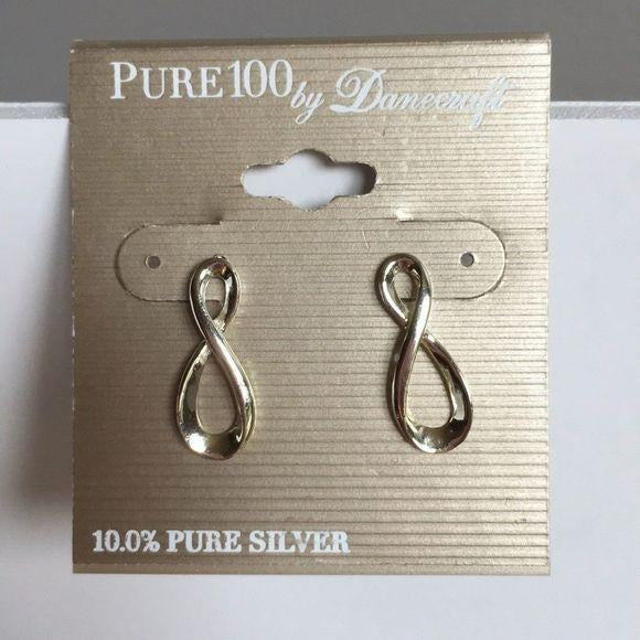 Danecraft 10.0% Pure Silver Infinity Hoop Earrings