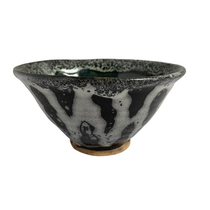 Amateur Pottery Small Bowl Stripe Glazed