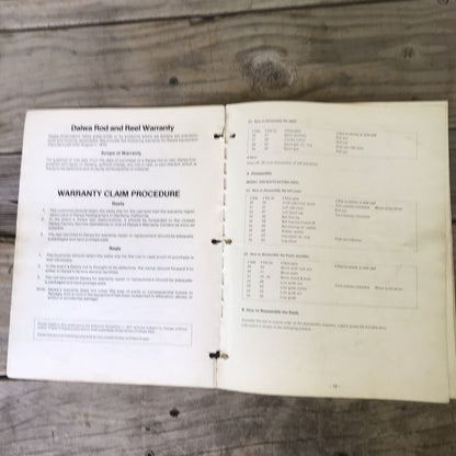 1978 Daiwa Fishing Reels Service Manual + Misc