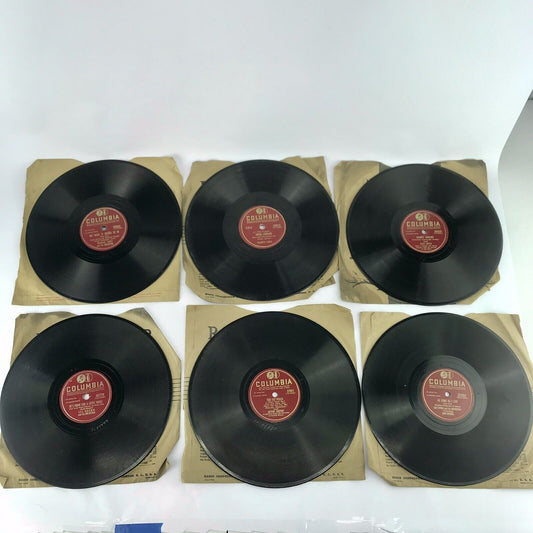 Lot 6 Vintage Columbia Records 78 rpm 10-Inch, CLASSICS!