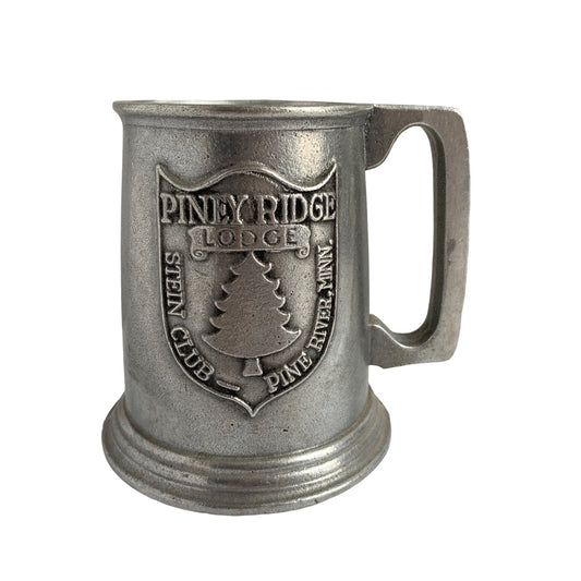 Vintage Piney Ridge Lodge Pine River Minnesota Pewter Mug Wilton