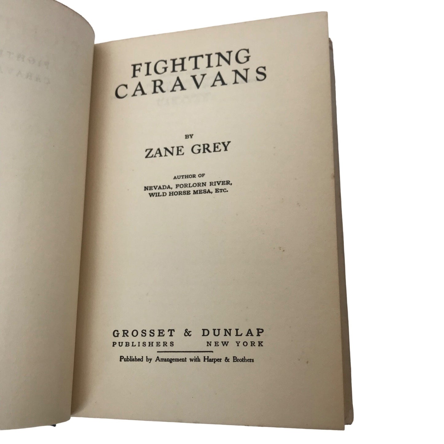 Vintage Fighting Caravans by Zane Grey 1929 Book w/ Dust Jacket!