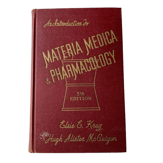 Introduction to Materia Medica & Pharmacology Book 1948
