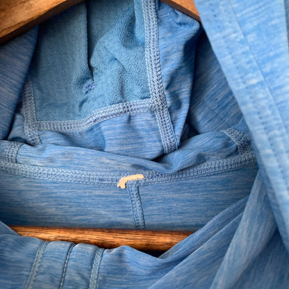 Lululemon Hooded 1/2 Zip Longsleeve Shirt Size 10 Blue