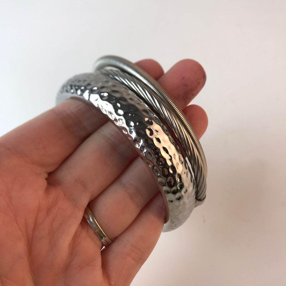 Set of 3 Bracelets Silver