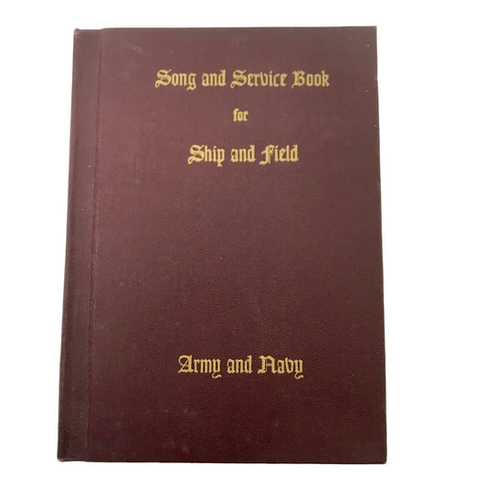 Army Navy Song & Service Book 1941 WWII For Ship & Field
