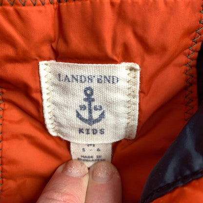 Land’s End Orange Boys Winter Vest Medium 6/7