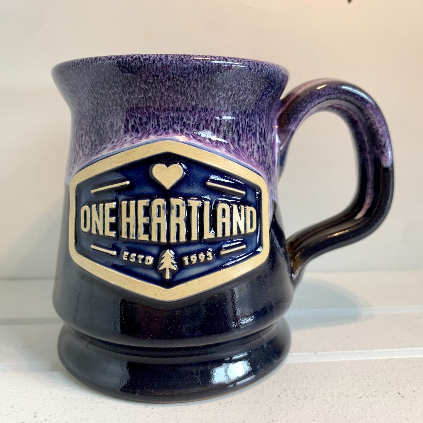 Deneen Pottery One Heartland Purple Ceramic Coffee Mug